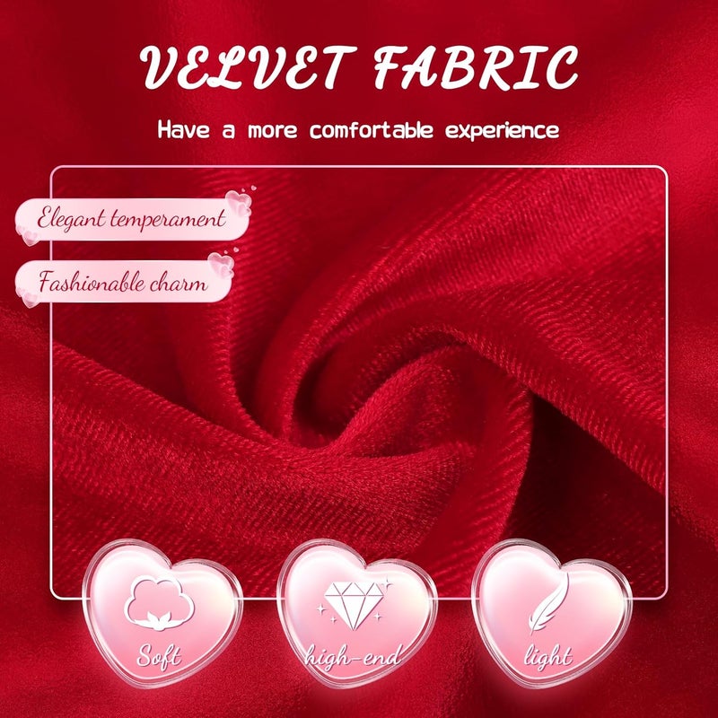 ONENINEDREAM Velvet Baby Girls Bows Elastic Nylon Headbands Red Pink Handmade Newborn Bows Hairbands Infants Toddlers Hair Accessories 3 Pcs Red Rose Pink - Image 5